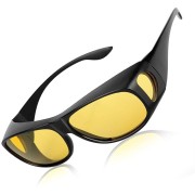 HD polarisierte Nachtsicht-Sonnenbrillen für das Fahren in dunkel-gelbem Glas