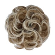Unordentliches Brötchen-Haar-Fastery mit zerknittertem künstlichen Haar - 6AT88 Erdbeerblond & Platinblond