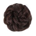 Unordentliches Brötchen-Haar-Fastery mit zerknittertem künstlichen Haar - #33 Dunkelbraun mit Rotstich
