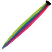 Crazy Colour Rainbow Mix Clip In Extensions / Haarteile ,  50 cm 