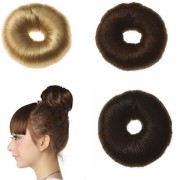 Haar Donut / Dutt 4 cm m/ Kunsthaar verschiedene Farben