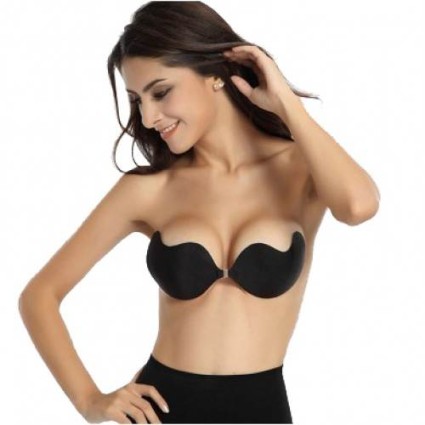 Unsichtbarer Push-Up-BH in Schwarz