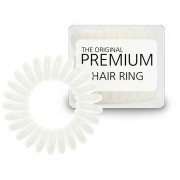 Premium Spiral Haargummis Set mit 3 Stck. Weiß
