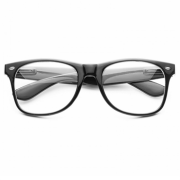 Klassische Wayfarer Brille mit klaren Gläsern