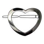 SOHO Heart Metal Hair Clip, Haarspange - Silber