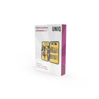 UNIQ Grooming Kit für Nägel, Füße, Gesicht und Augenbrauen - 15 Stück