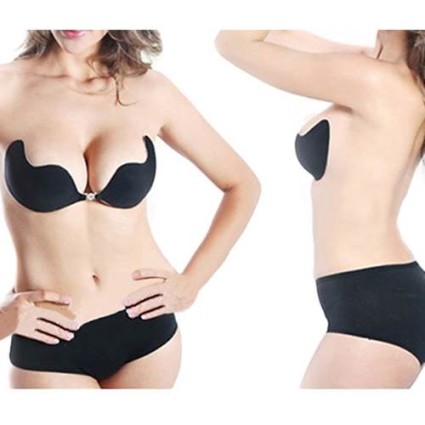 Unsichtbarer Push-Up-BH in Schwarz