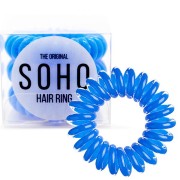 SOHO Spiral Hair Ring Elastics, Haargummis Royal Blue - 3 Stck.