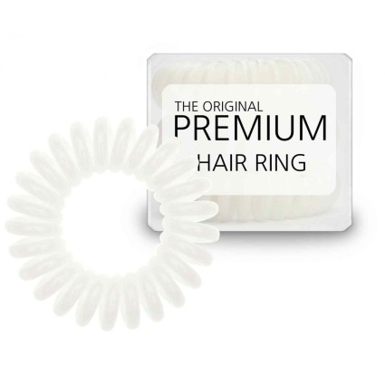 Premium Spiral Haargummis Set mit 3 Stck. Weiß