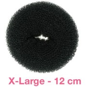 12 cm Haar Donut - Schwarz