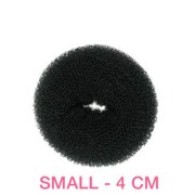 4 cm Haar Donut - Schwarz