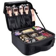 UNIQ Makeup Reisetasche - Kulturbeutel / Kosmetiktasche für all dein Make-up - Schwarz